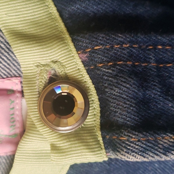 MOLLY B Size XL LEVI'S Custom Jeans with 3 Button Swarovski Crystal Button Fly - Picture 2 of 6